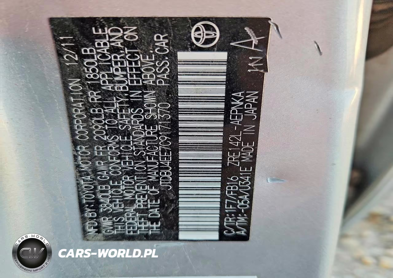 2012 Toyota Corolla Le VIN:JTDBU4EE7C9171370 - 12