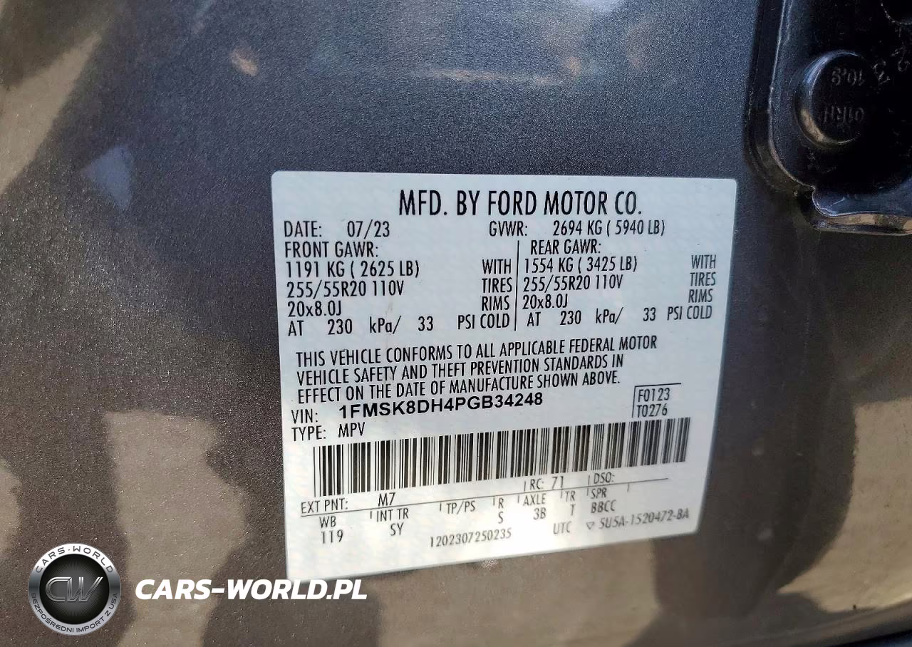 2023 Ford Explorer Xlt VIN:1FMSK8DH4PGB34248 - 14