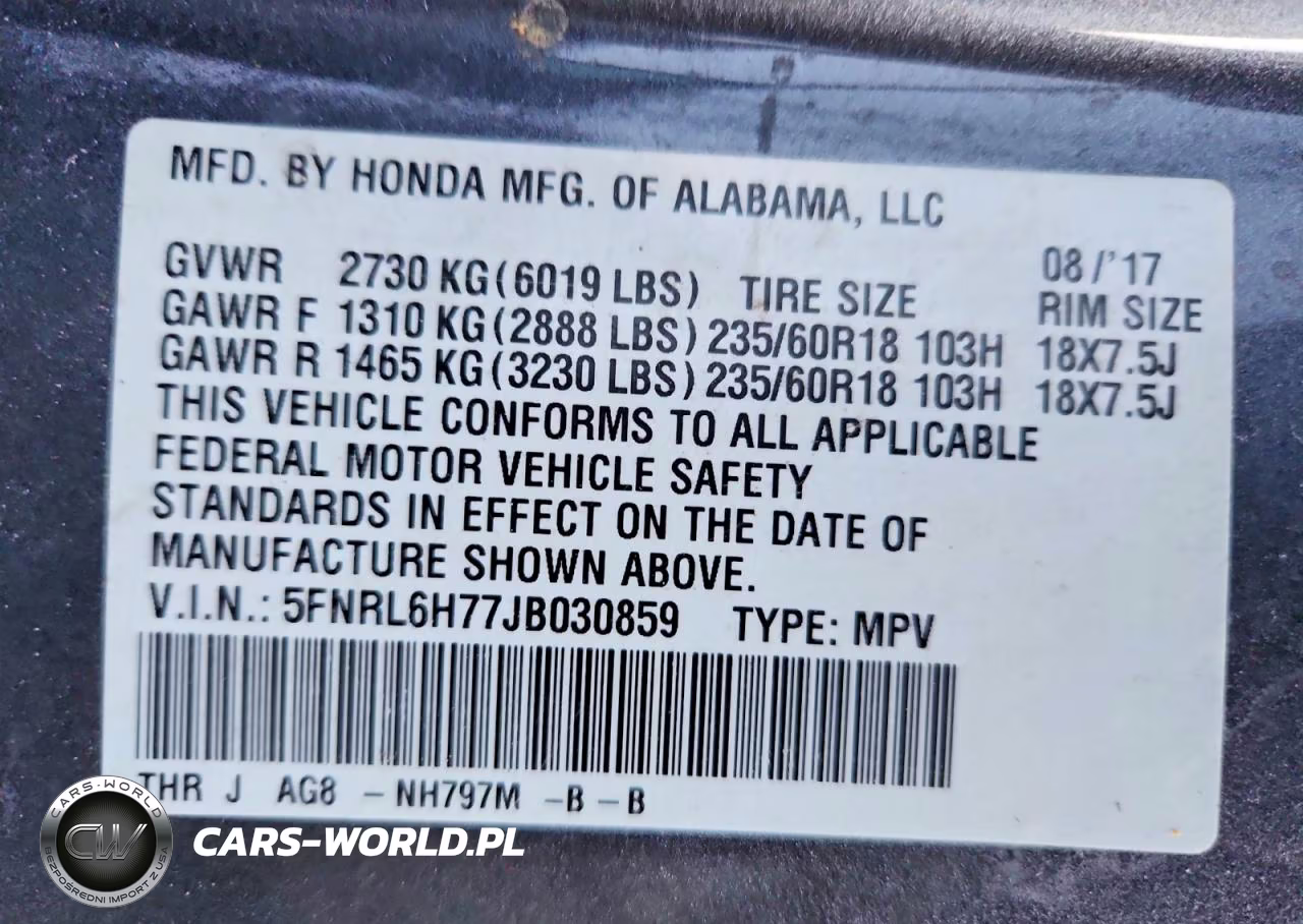 2018 Honda Odyssey Exl VIN:5FNRL6H77JB030859 - 14