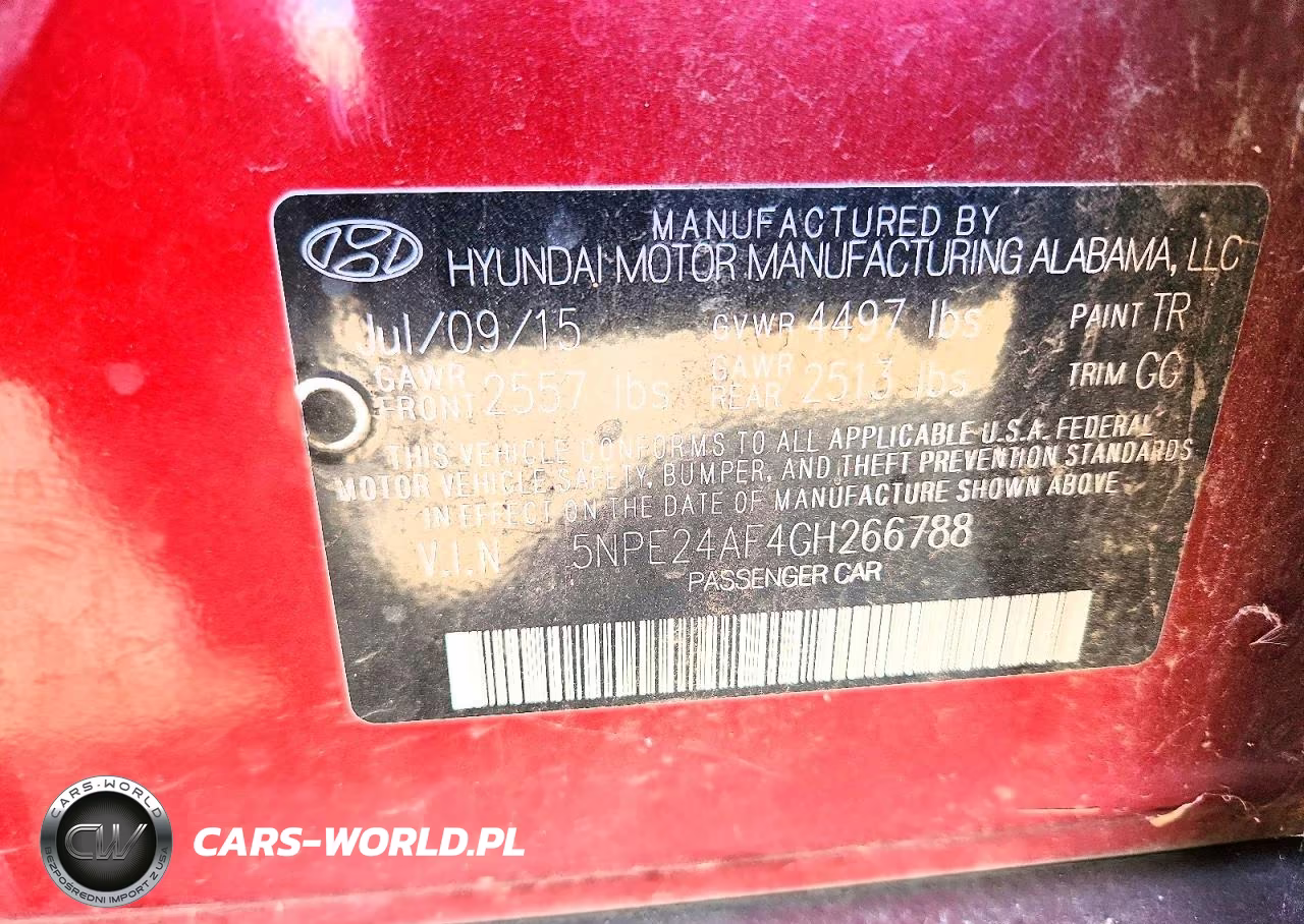 2016 Hyundai Sonata Se VIN:5NPE24AF4GH266788 - 12