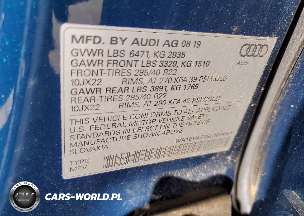 2020 Audi Q8 Premium Plus S-Line VIN:WA1EVAF16LD004686 - 13