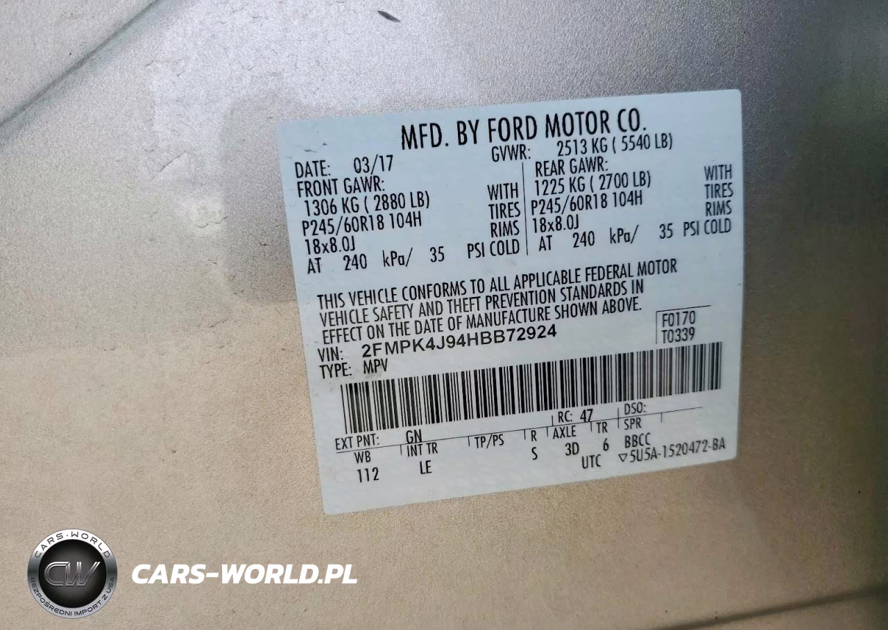 2017 Ford Edge Sel VIN:2FMPK4J94HBB72924 - 13