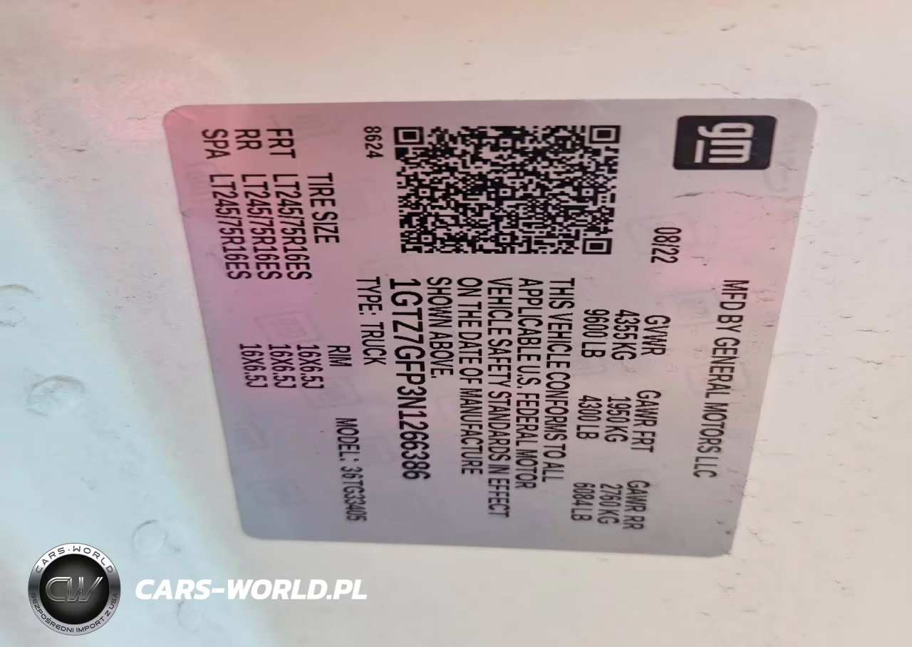 2022 GMC Savana G3500 VIN:1GTZ7GFP3N1266386 - 12