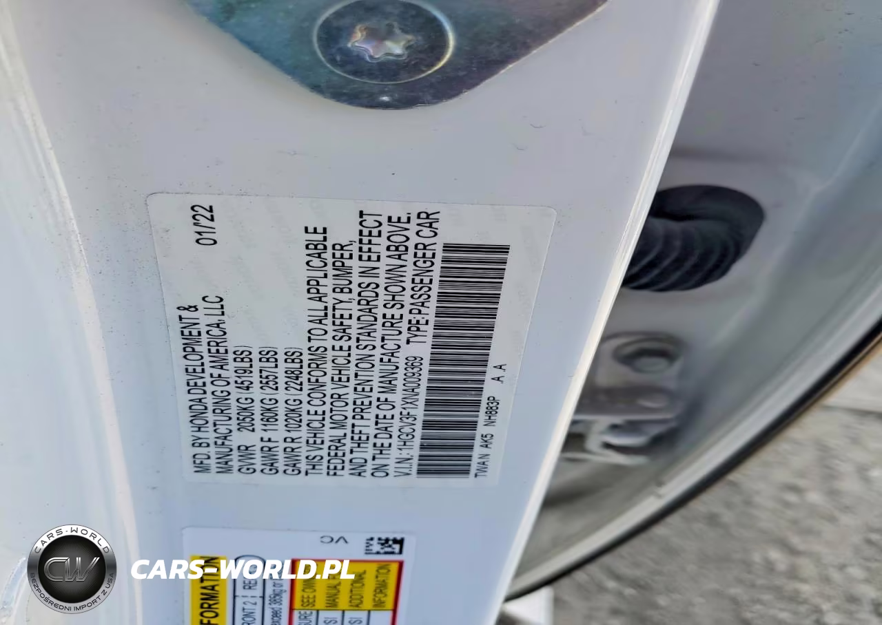 2022 Honda Accord Hybrid VIN:1HGCV3F1XNA009369 - 13