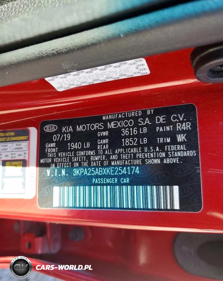 2019 Kia Rio S VIN:3KPA25ABXKE254174 - 13
