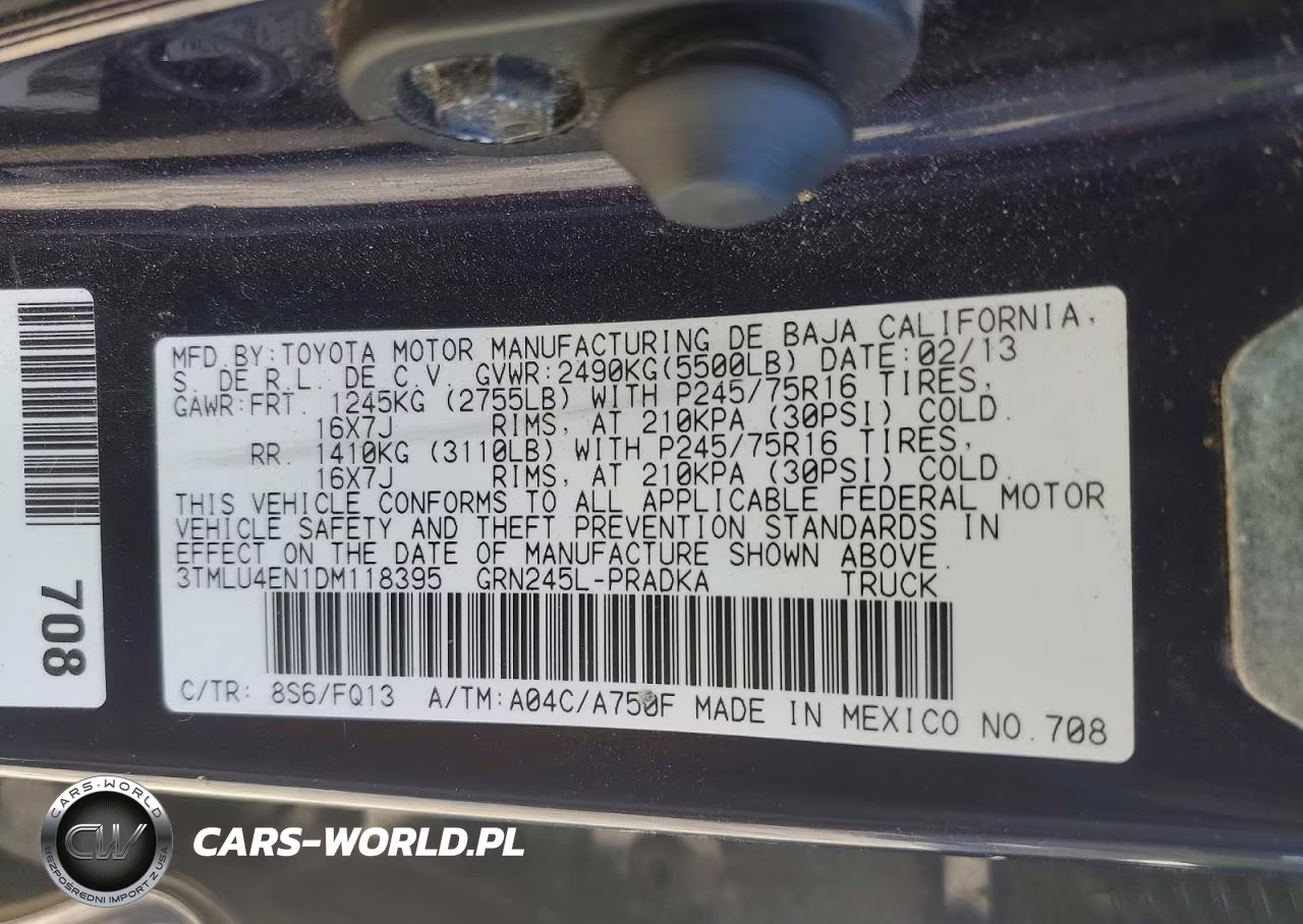 2013 Toyota Tacoma V6 VIN:3TMLU4EN1DM118395 - 12