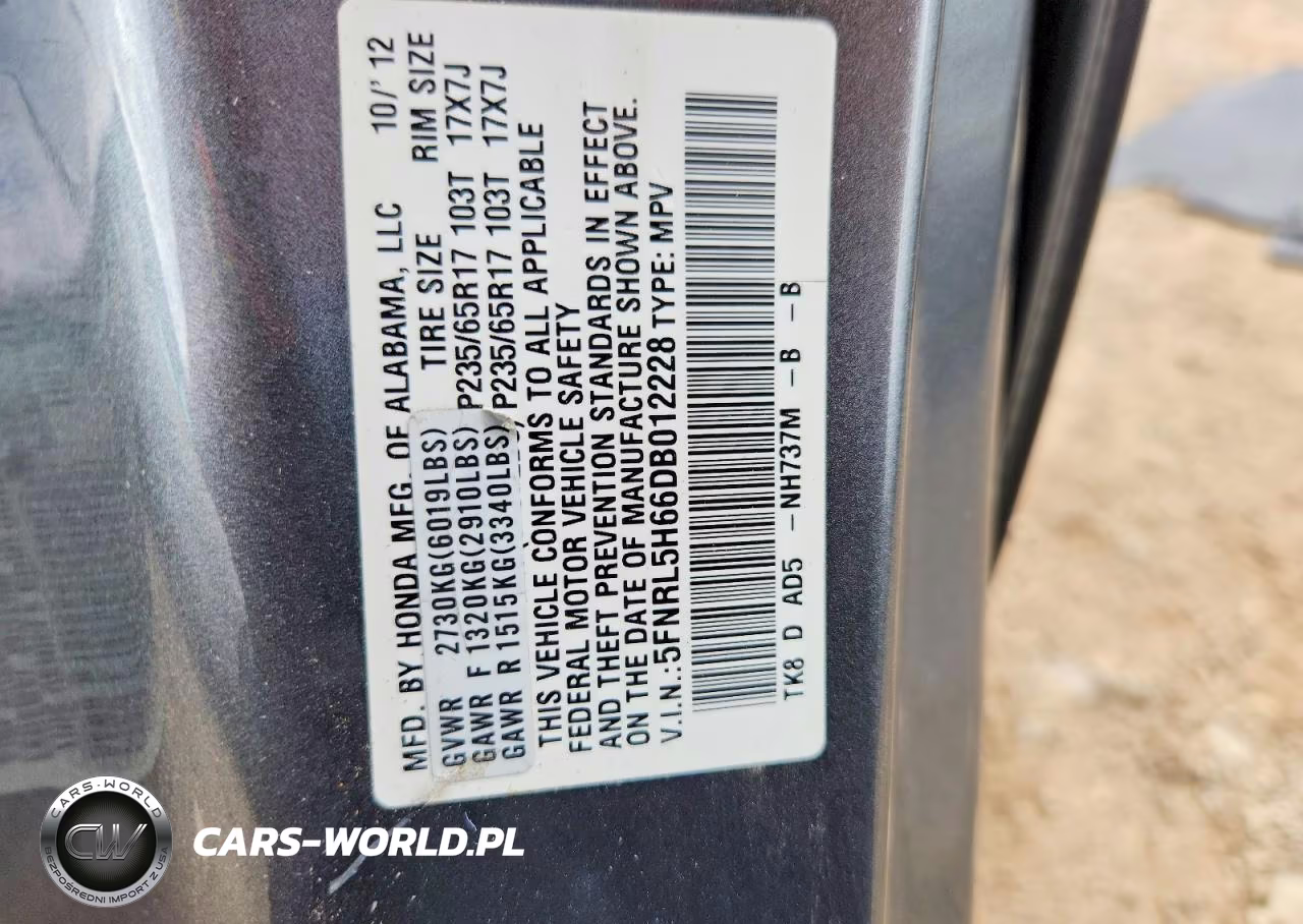 2013 Honda Odyssey Exl VIN:5FNRL5H66DB012228 - 13