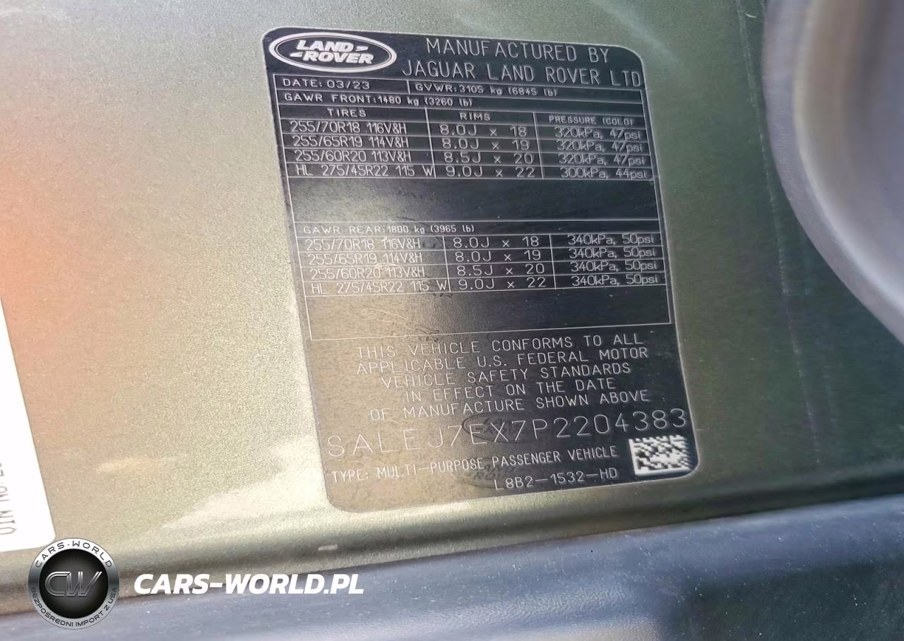 2023 Land Rover Defender 110 S VIN:SALEJ7EX7P2204383 - 12