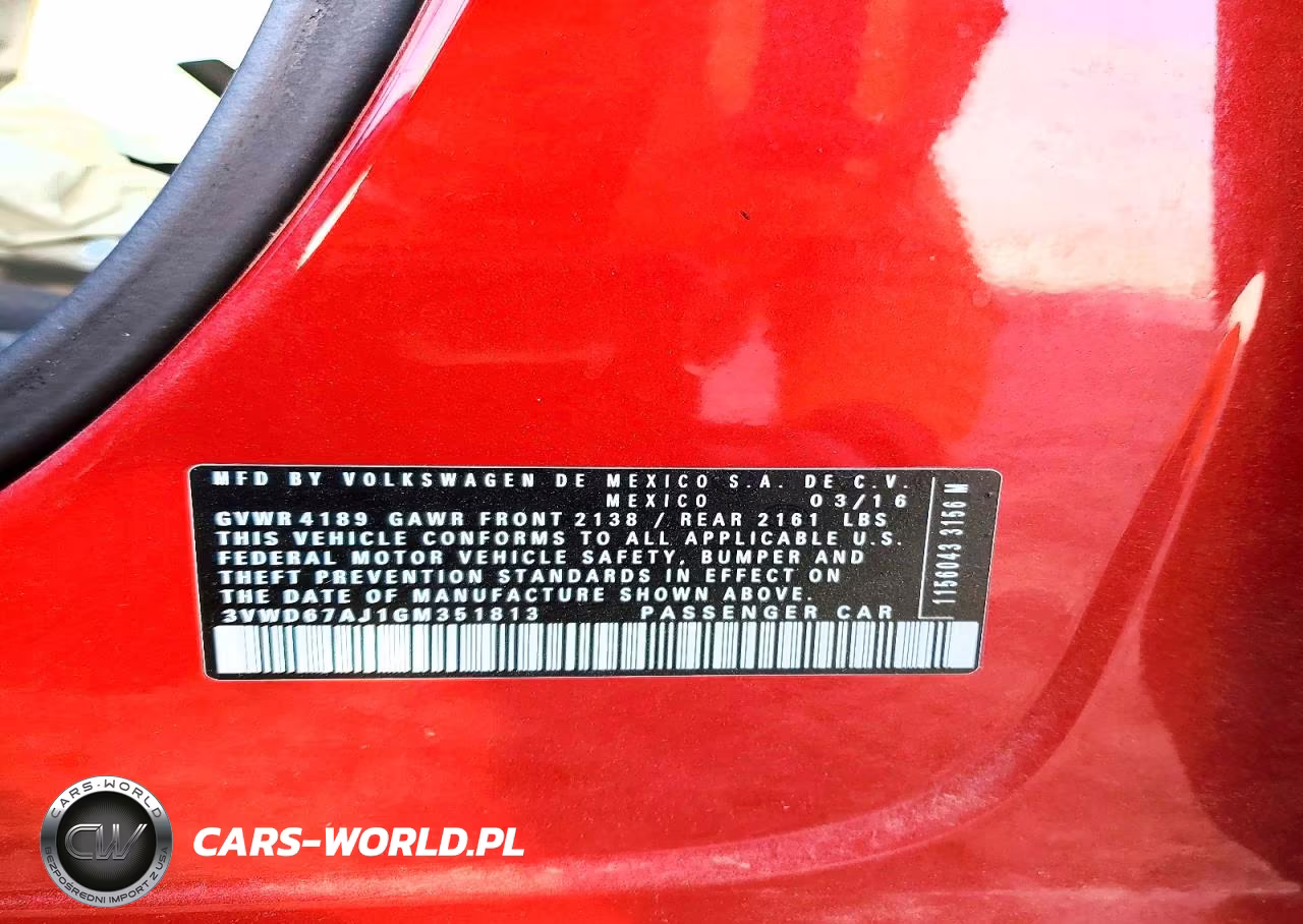 2016 Volkswagen Jetta Se VIN:3VWD67AJ1GM351813 - 12