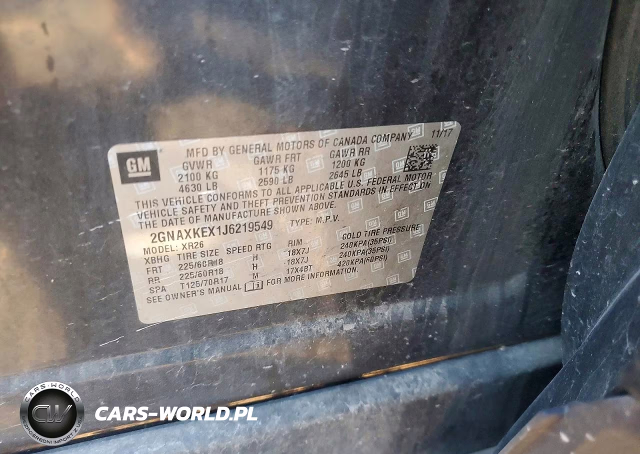2018 Chevrolet Equinox Lt VIN:2GNAXKEX1J6219549 - 13
