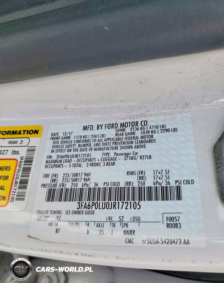 2018 Ford Fusion Se Hybrid VIN:3FA6P0LU0JR172105 - 12