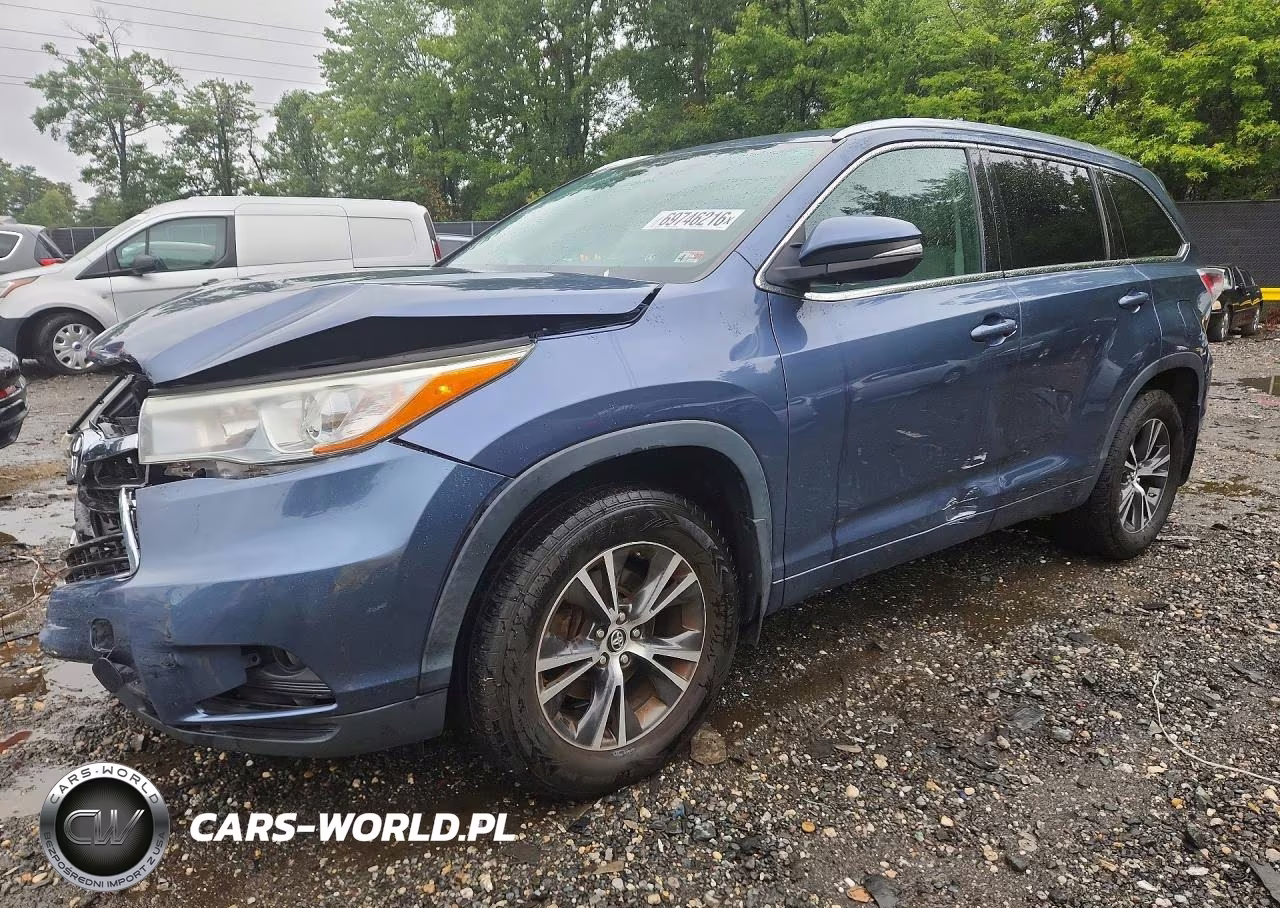 2016 Toyota Highlander Xle VIN:5TDJKRFH6GS322844 - 1