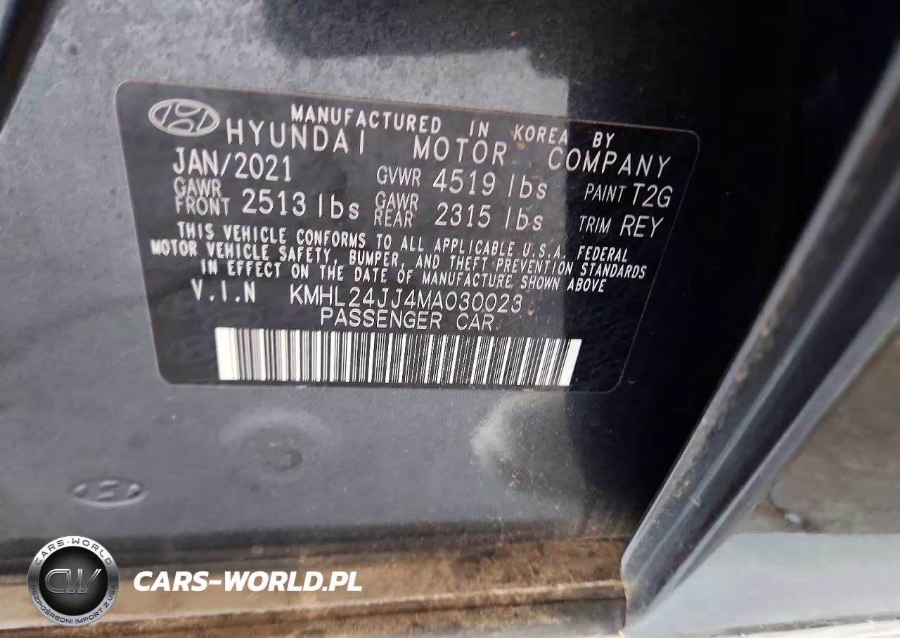 2021 Hyundai Sonata Hybrid Blue VIN:KMHL24JJ4MA030023 - 12