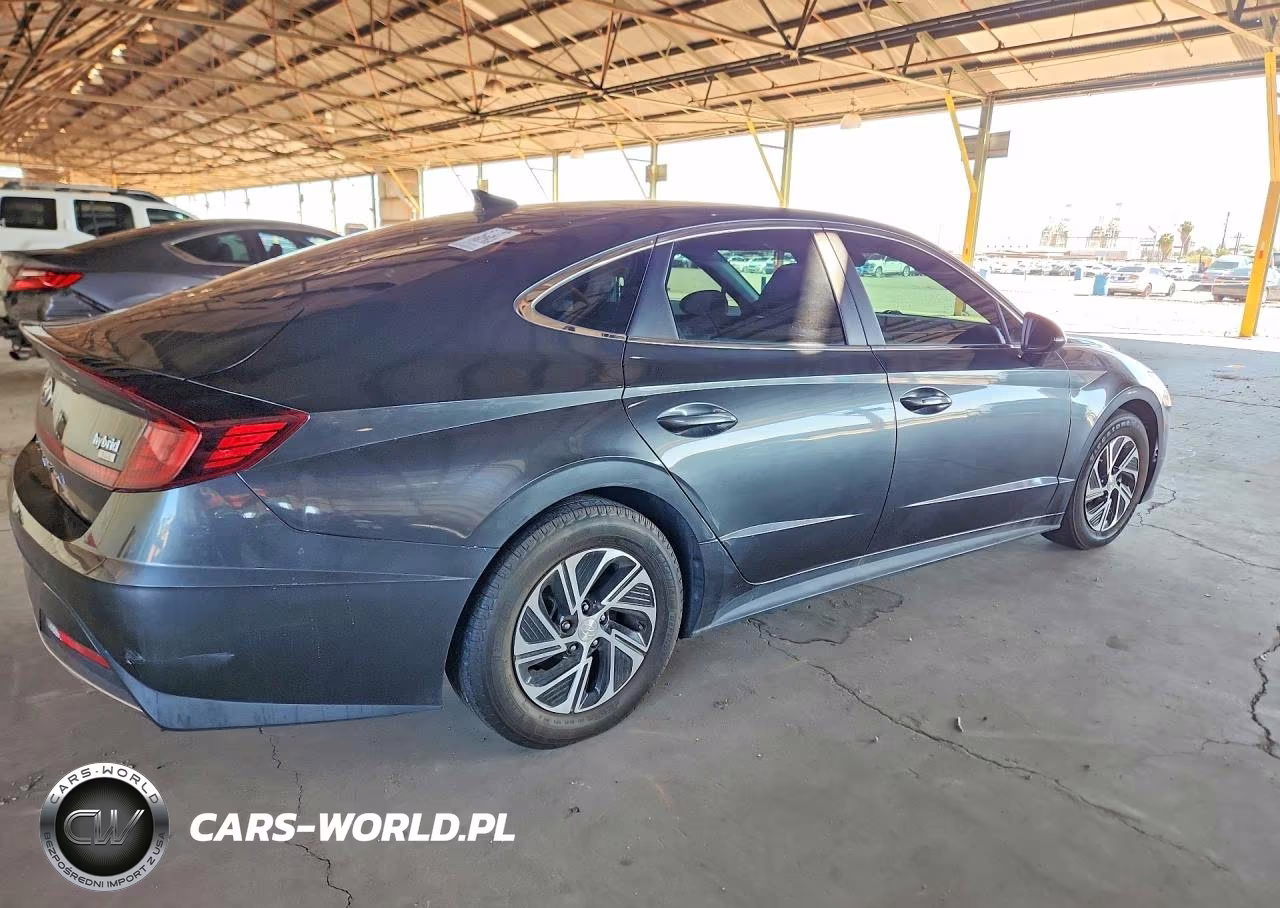 2021 Hyundai Sonata Hybrid Blue VIN:KMHL24JJ4MA030023 - 3