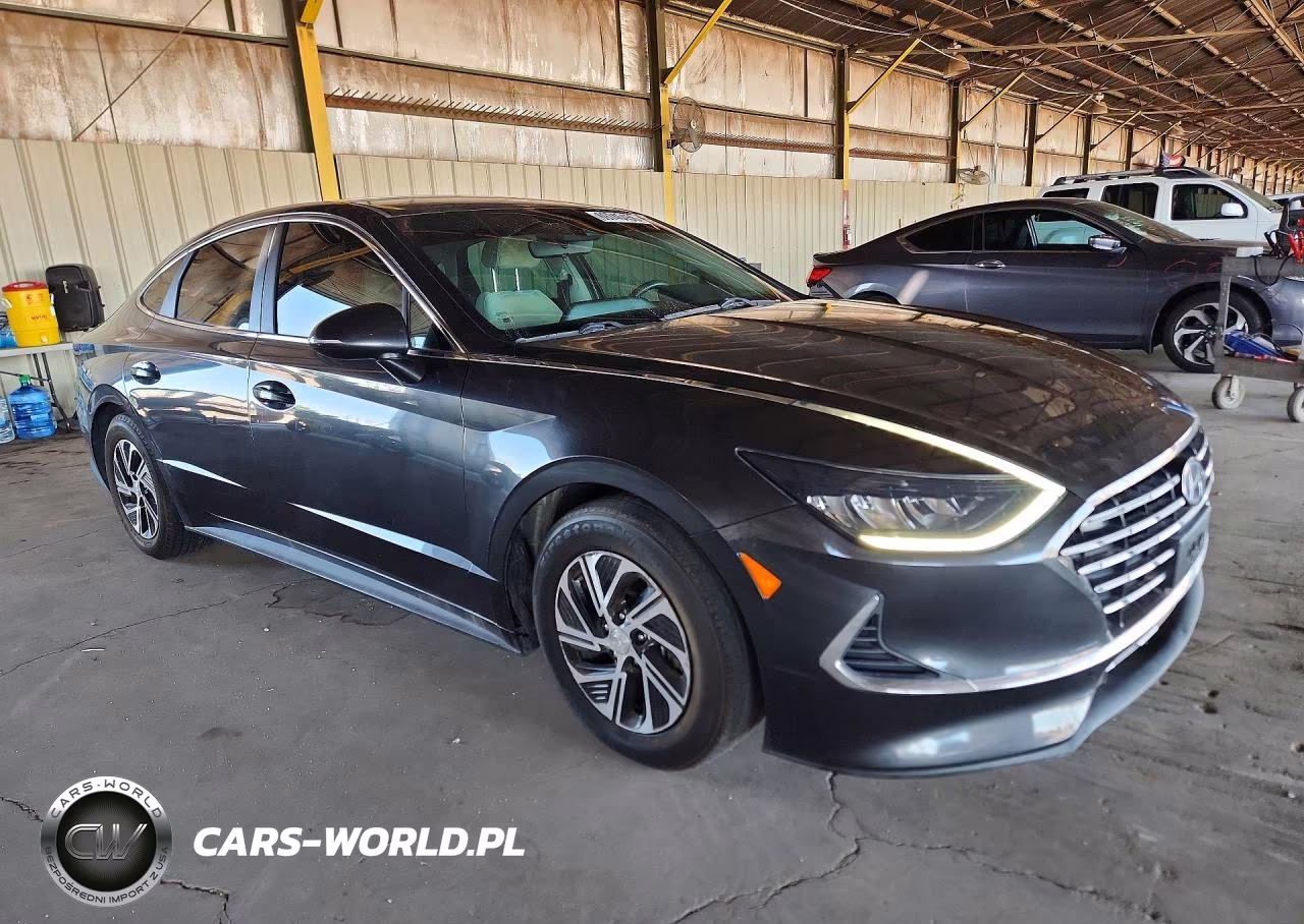 2021 Hyundai Sonata Hybrid Blue VIN:KMHL24JJ4MA030023 - 4