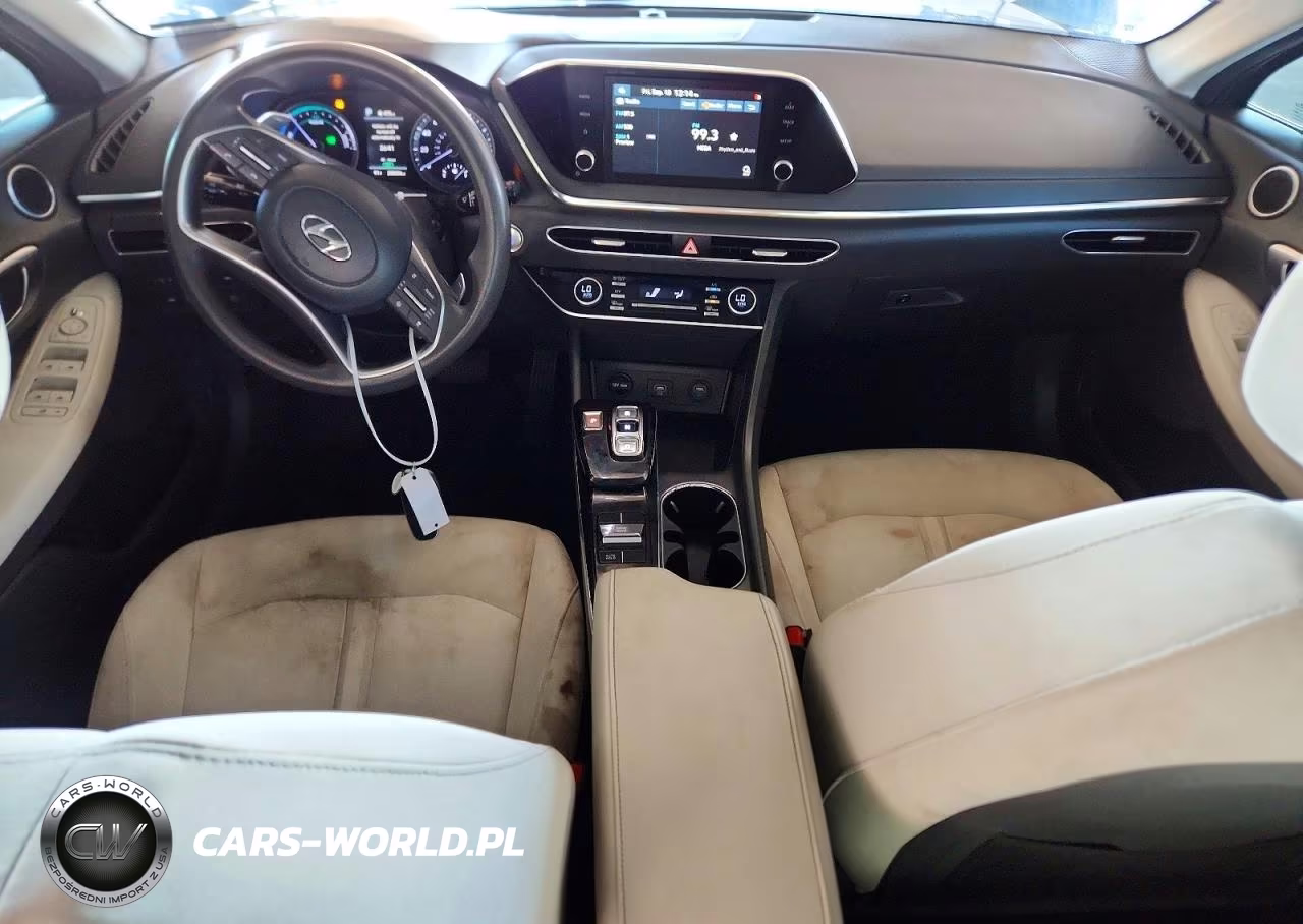 2021 Hyundai Sonata Hybrid Blue VIN:KMHL24JJ4MA030023 - 8