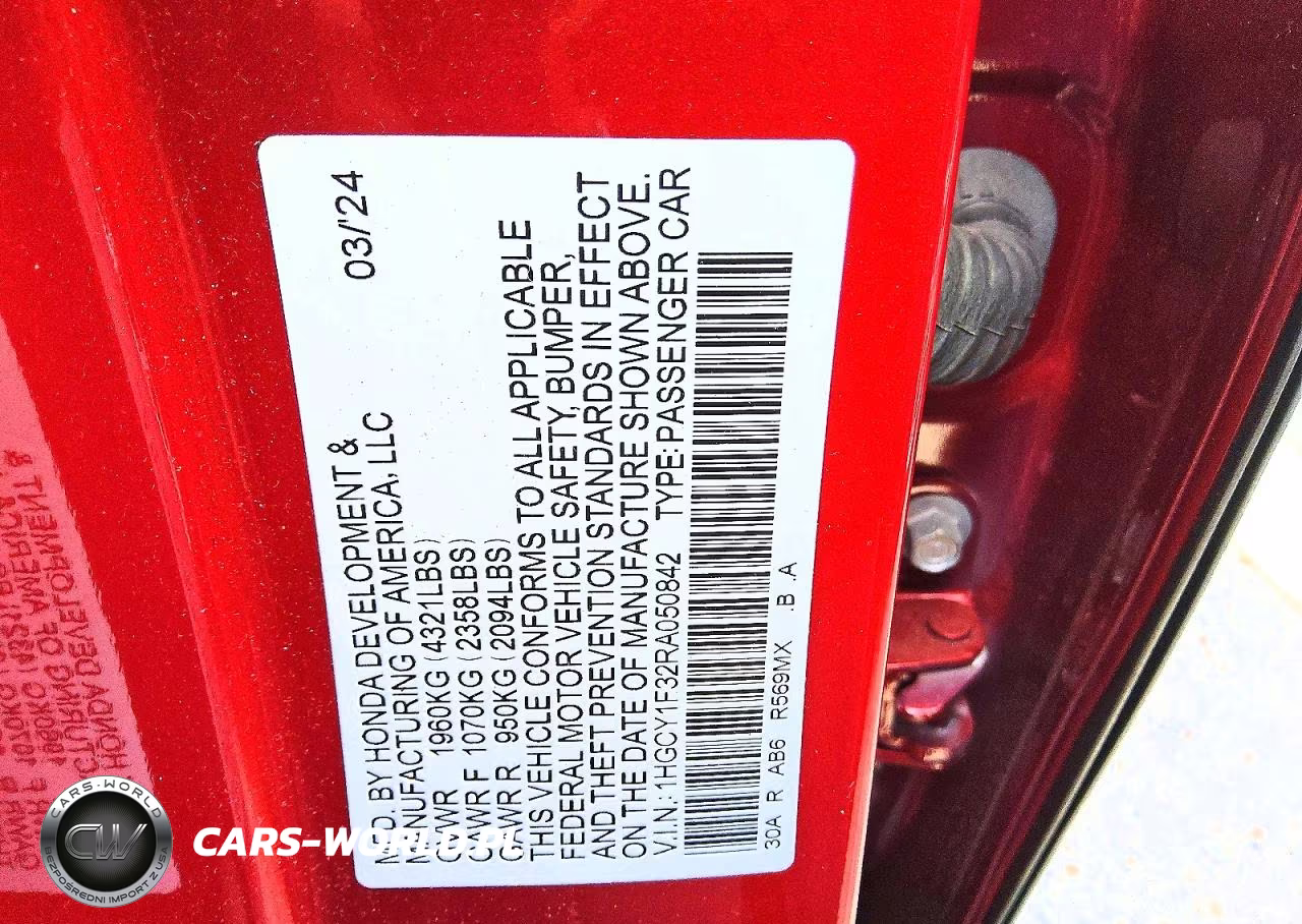 2024 Honda Accord Ex VIN:1HGCY1F32RA050842 - 12