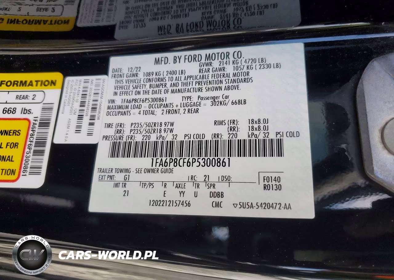 2023 Ford Mustang Gt VIN:1FA6P8CF6P5300861 - 12