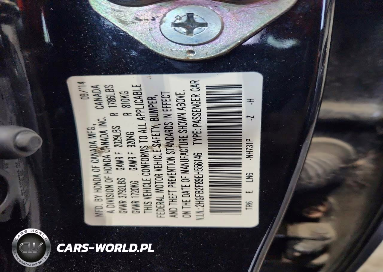 2014 Honda Civic Ex VIN:2HGFB2F89EH556146 - 13