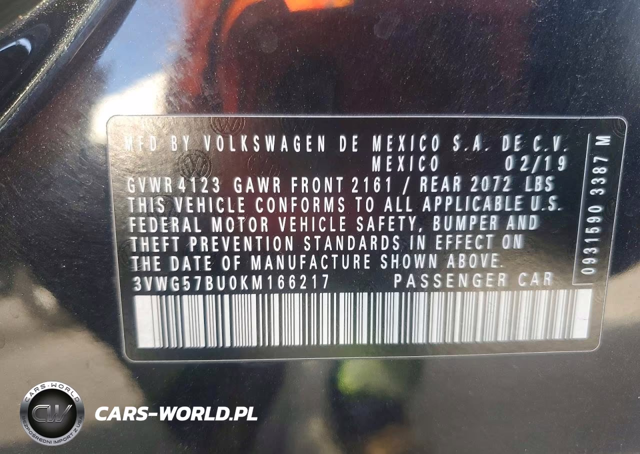 2019 Volkswagen Jetta Sel Premium VIN:3VWG57BU0KM166217 - 13