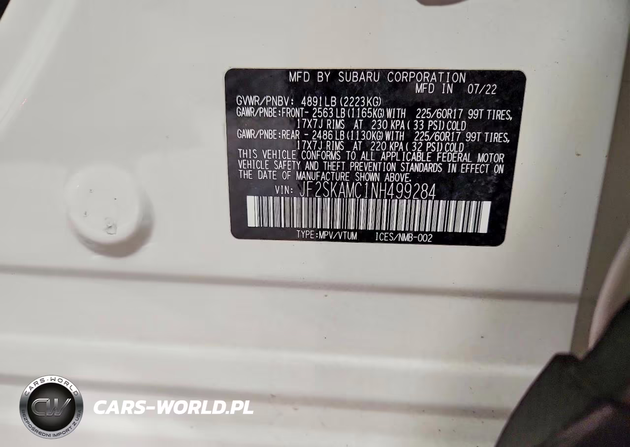 2022 Subaru Forester Wilderness VIN:JF2SKAMC1NH499284 - 13