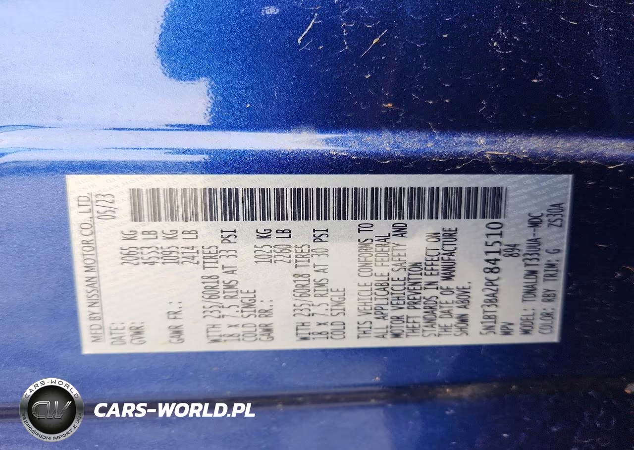 2023 Nissan Rogue Sv VIN:5N1BT3BA2PC841510 - 14