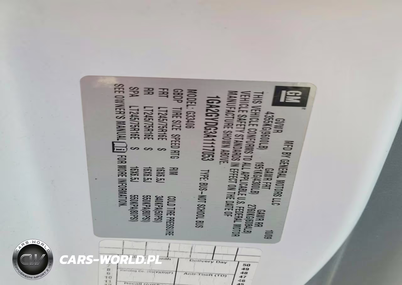 2010 Chevrolet Express G3500 Lt VIN:1GA2GYDG3A1117053 - 13