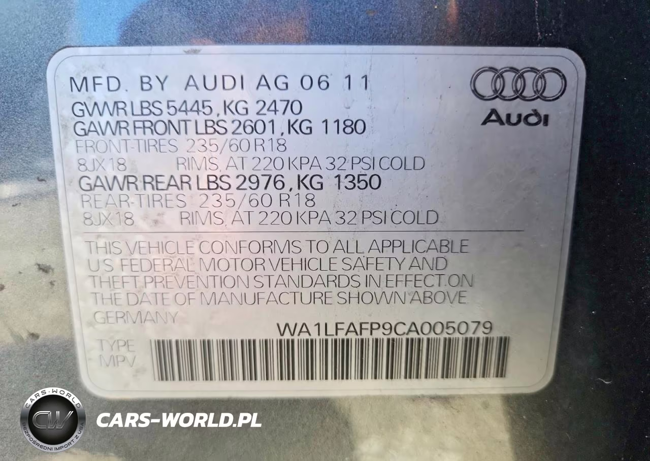 2012 Audi Q5 Premium Plus VIN:WA1LFAFP9CA005079 - 13
