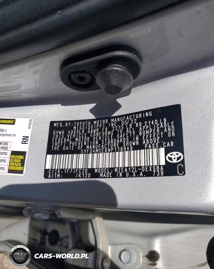 2022 Toyota Corolla Se VIN:5YFS4MCE6NP118949 - 12