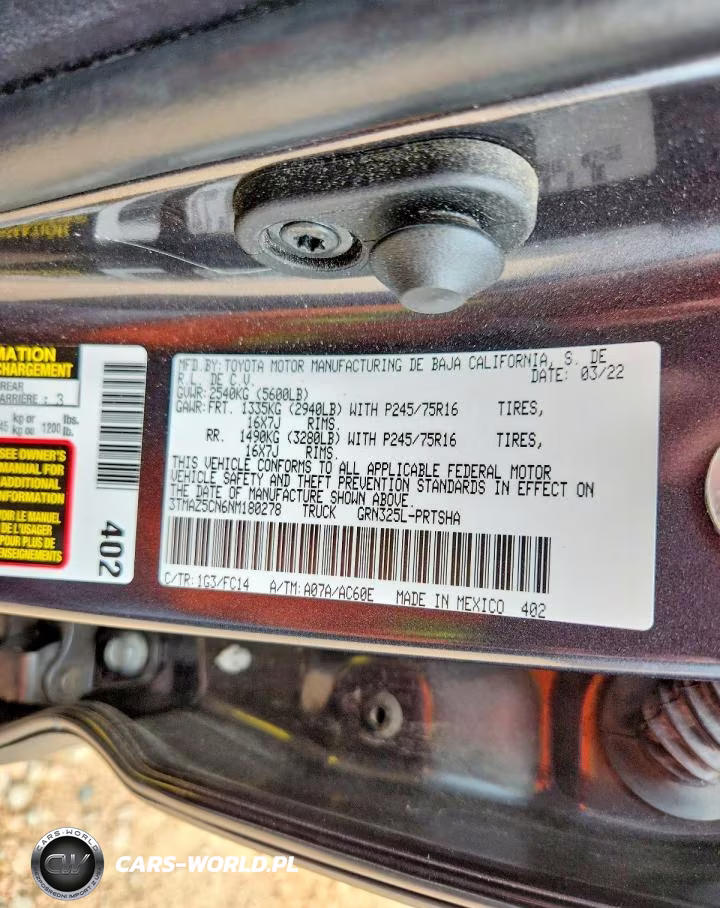 2022 Toyota Tacoma Sr5 V6 VIN:3TMAZ5CN6NM180278 - 12