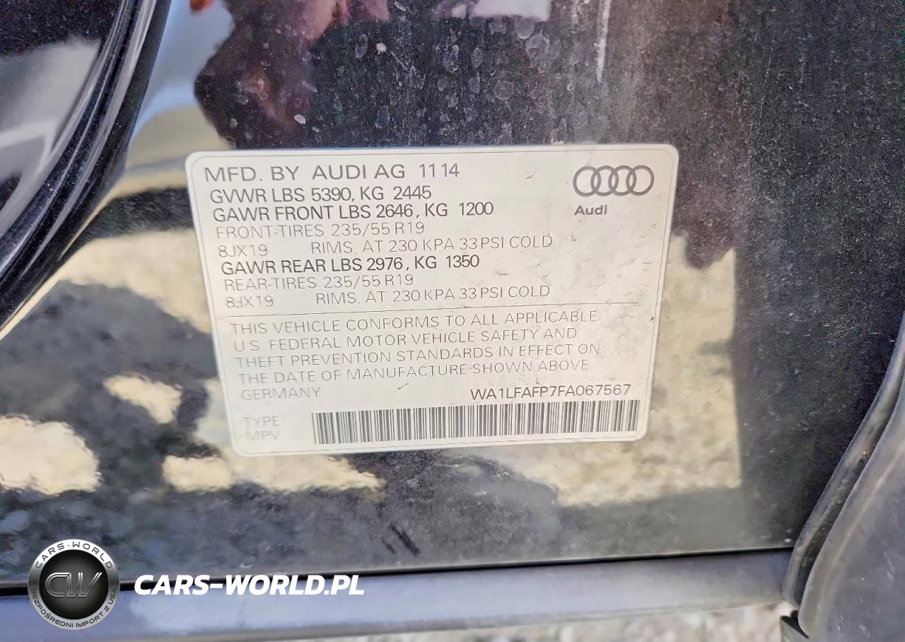 2015 Audi Q5 Premium Plus VIN:WA1LFAFP7FA067567 - 13