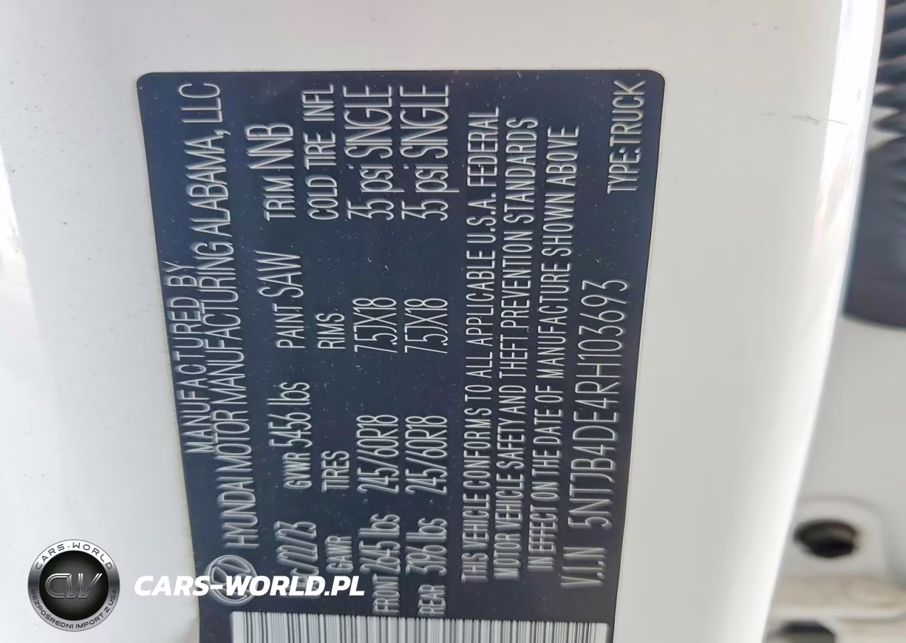 2024 Hyundai Santa Cruz Sel VIN:5NTJB4DE4RH103693 - 13