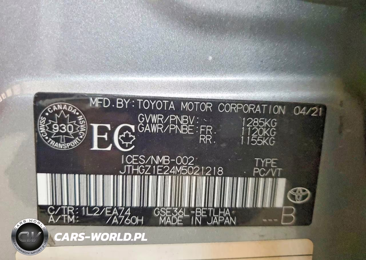 2021 LEXUS IS 350 F SPORT VIN:JTHGZ1E24M5021218 - 12