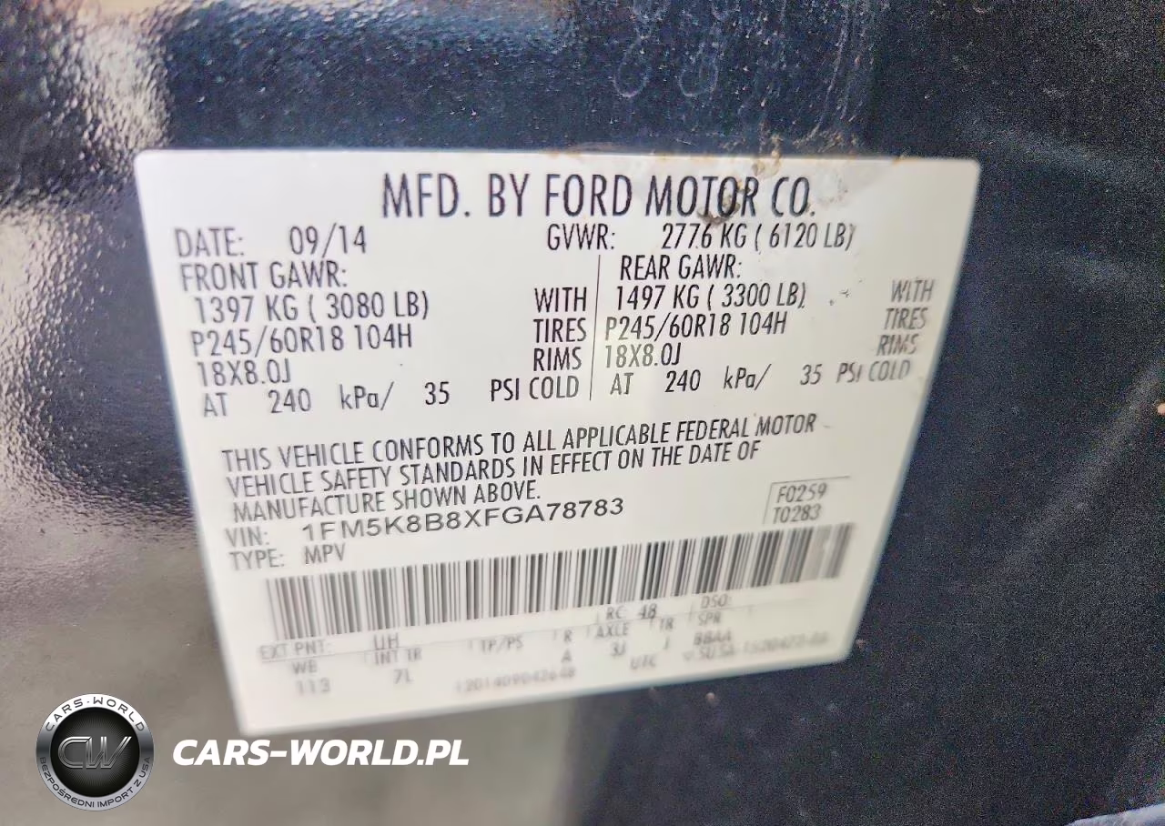 2015 Ford Explorer VIN:1FM5K8B8XFGA78783 - 13