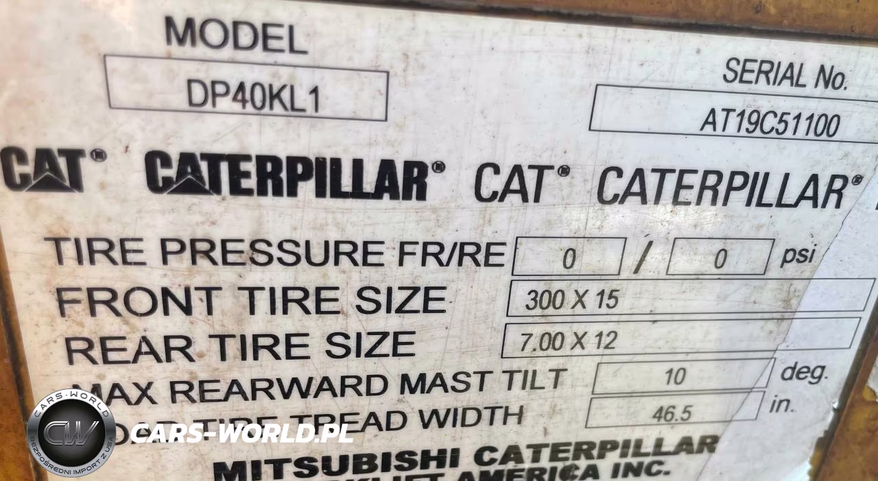 2008 Caterpillar Dp40Kl1 VIN:AT19C51100 - 10