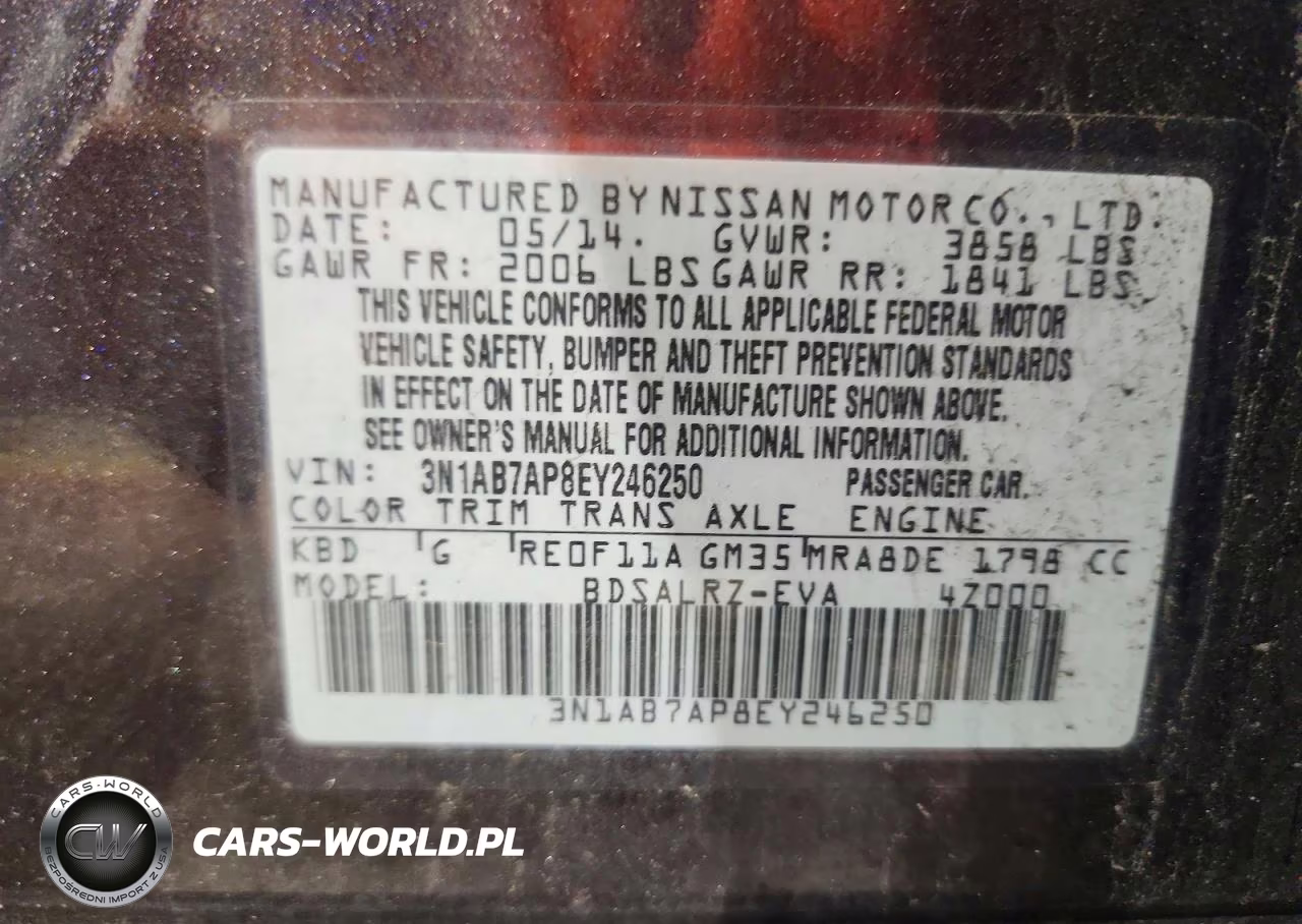 2014 Nissan Sentra Sr VIN:3N1AB7AP8EY246250 - 12