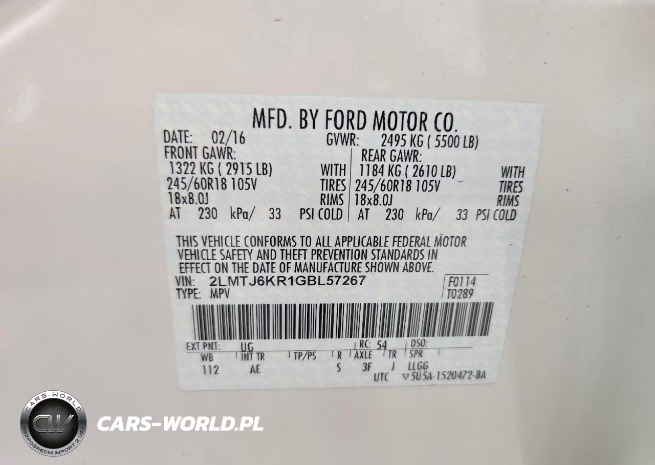 2016 Lincoln Mkx Select VIN:2LMTJ6KR1GBL57267 - 13