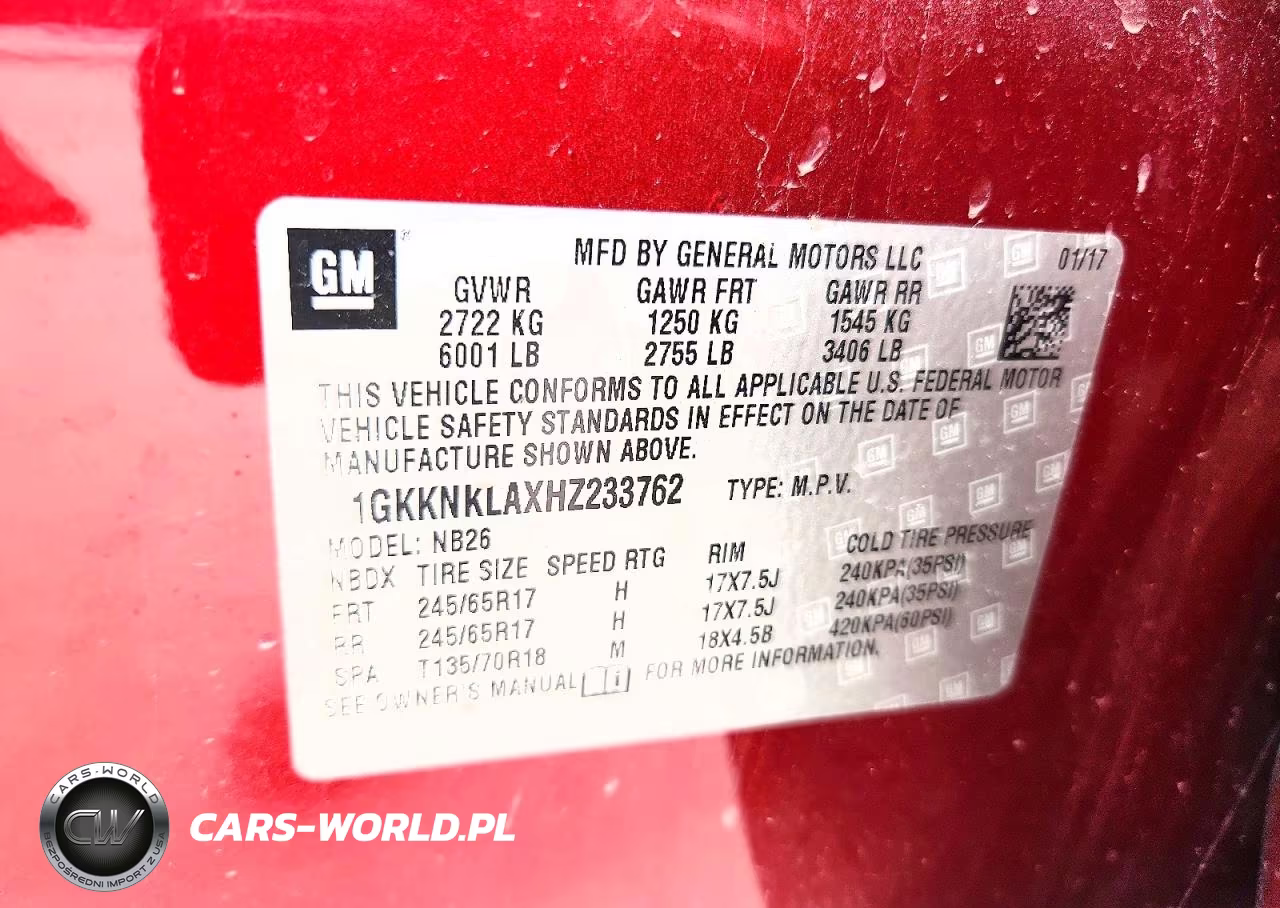 2017 GMC Acadia Sle VIN:1GKKNKLAXHZ233762 - 13