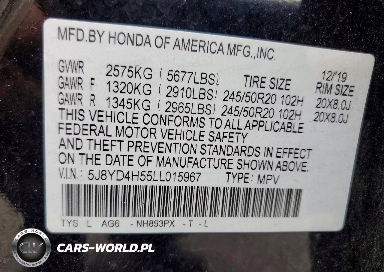 2020 Acura Mdx Technology VIN:5J8YD4H55LL015967 - 13