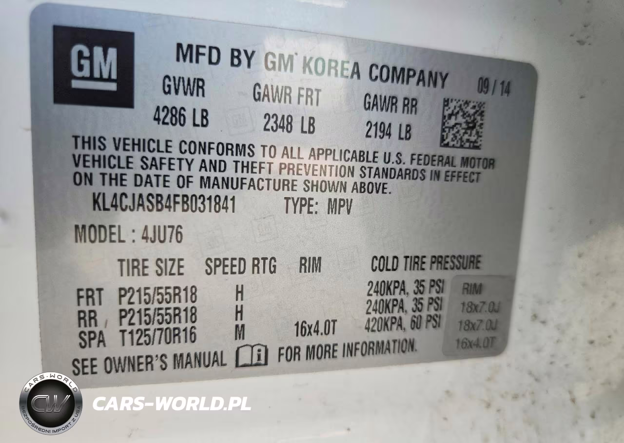 2015 Buick Encore VIN:KL4CJASB4FB031841 - 14