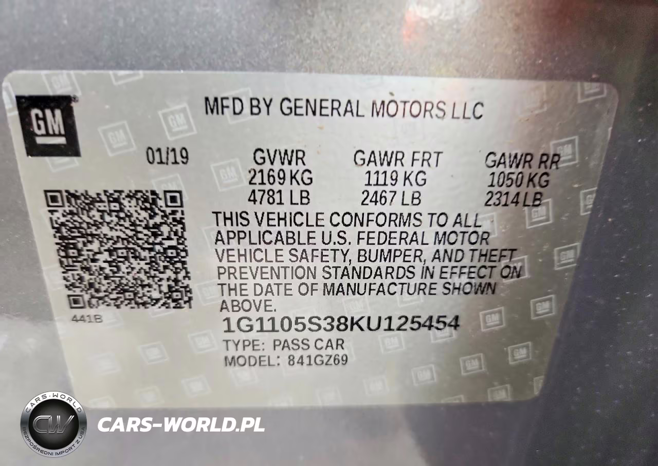 2019 Chevrolet Impala Premier VIN:1G1105S38KU125454 - 12
