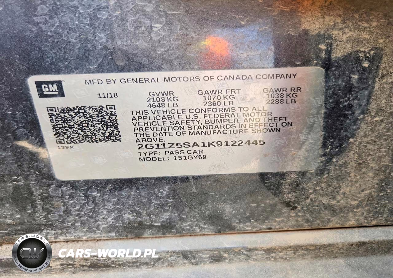 2019 Chevrolet Impala Lt VIN:2G11Z5SA1K9122445 - 13