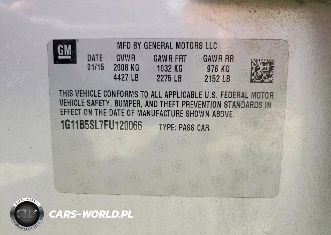 2015 Chevrolet Malibu Ls VIN:1G11B5SL7FU120066 - 13