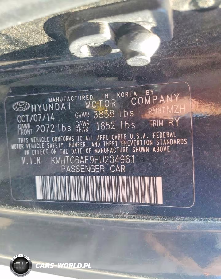 2015 Hyundai Veloster Turbo VIN:KMHTC6AE9FU234961 - 12