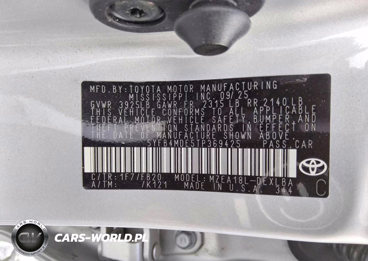 2026 Toyota Corolla Le VIN:5YFB4MDE5TP369425 - 12