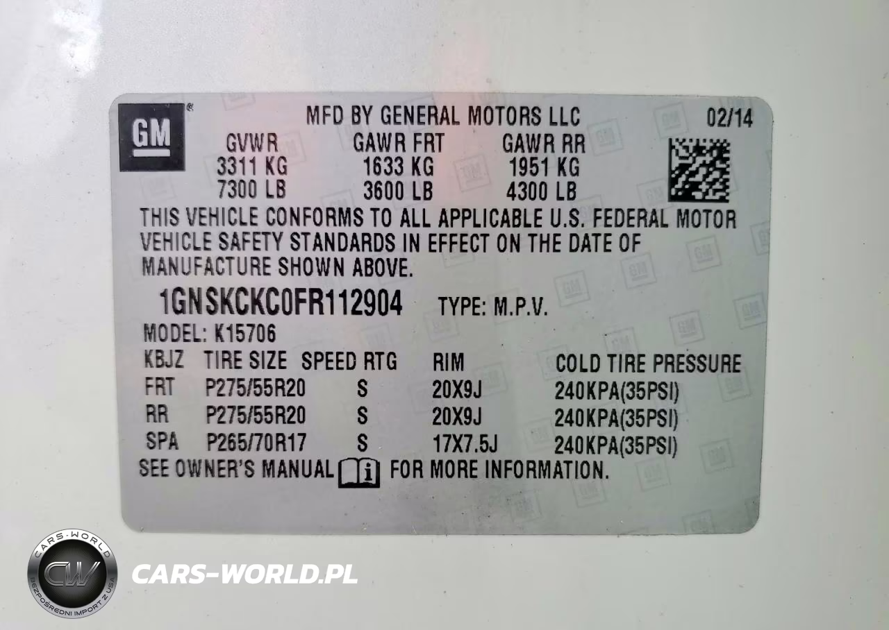 2015 Chevrolet Tahoe K1500 Ltz VIN:1GNSKCKC0FR112904 - 13