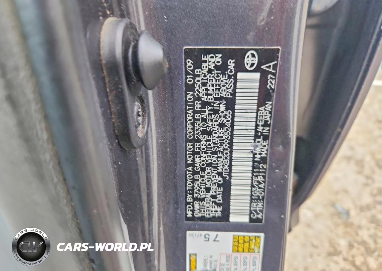 2009 Toyota Prius Base VIN:JTDKB20U993524065 - 12