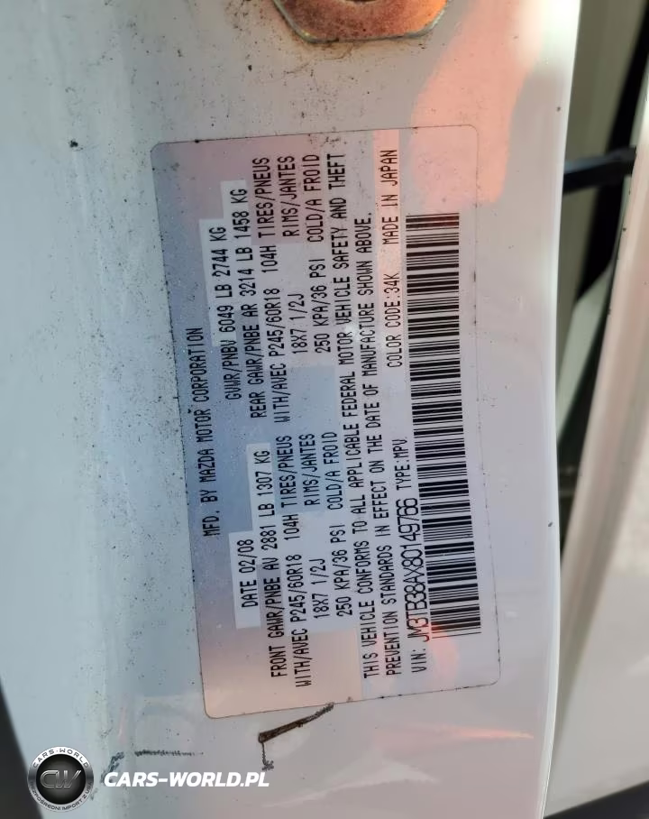 2008 Mazda Cx-9 VIN:JM3TB38AX80149766 - 13