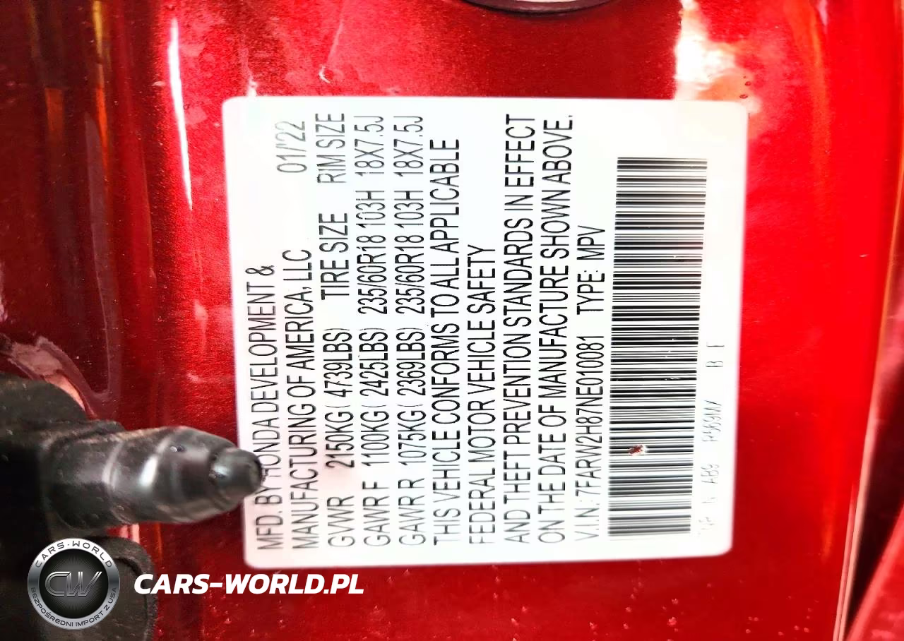 2022 Honda Cr-V Exl VIN:7FARW2H87NE010081 - 14