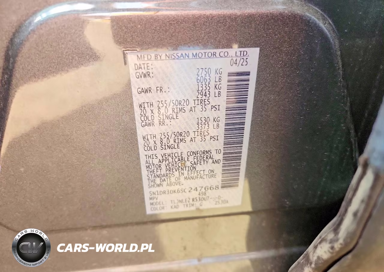 2025 Nissan Pathfinder Platinum VIN:5N1DR3DK6SC247668 - 12